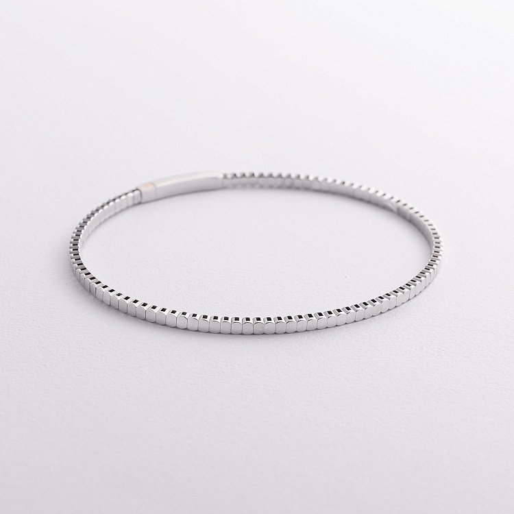 Жесткий браслет "Kylie" в белом золоте б05571 - 4 Жесткий браслет "Kylie" в белом золоте б05571 от ювелирного магазина Оникс - 4