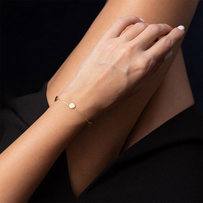 Золотой браслет с монетами б04146 №2