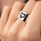 Серебряное кольцо "С Украиной в сердце" 112143сердце от ювелирного магазина Оникс - 5