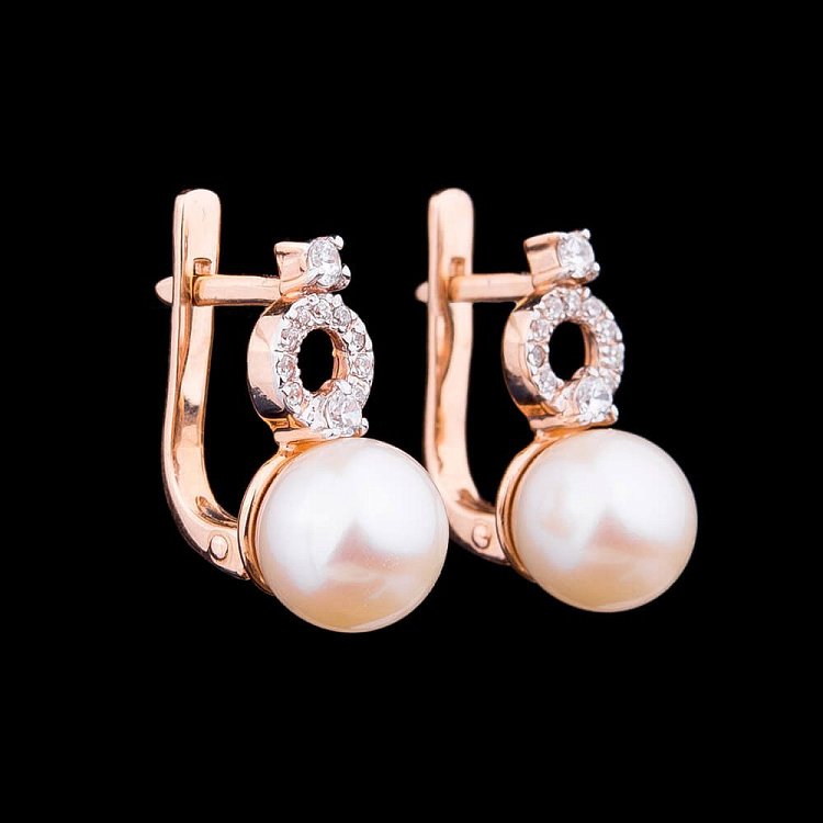 Золоті сережки з перлами с465 від ювелірного магазину Онікс - 2