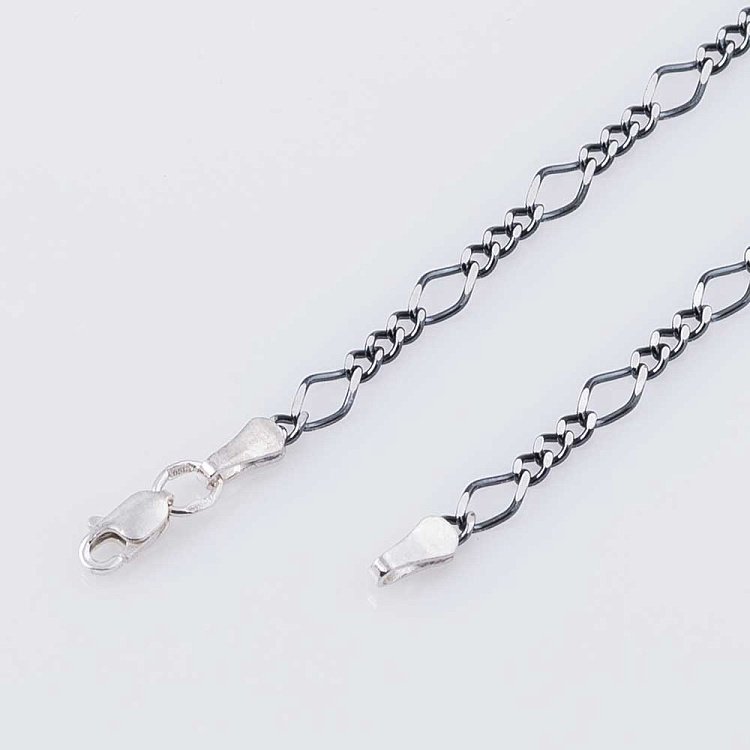 Срібний чорнений ланцюжок плетіння Нонна 3 + 1 12683ч від ювелірного магазину Онікс - 1