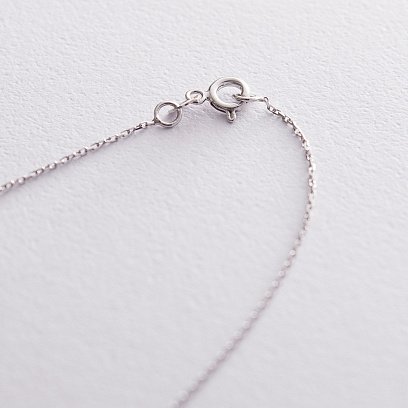 Колье "Ласточка" в белом золоте кол01610 №5