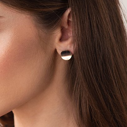 Золотые серьги - круги "Совершенство" с07967