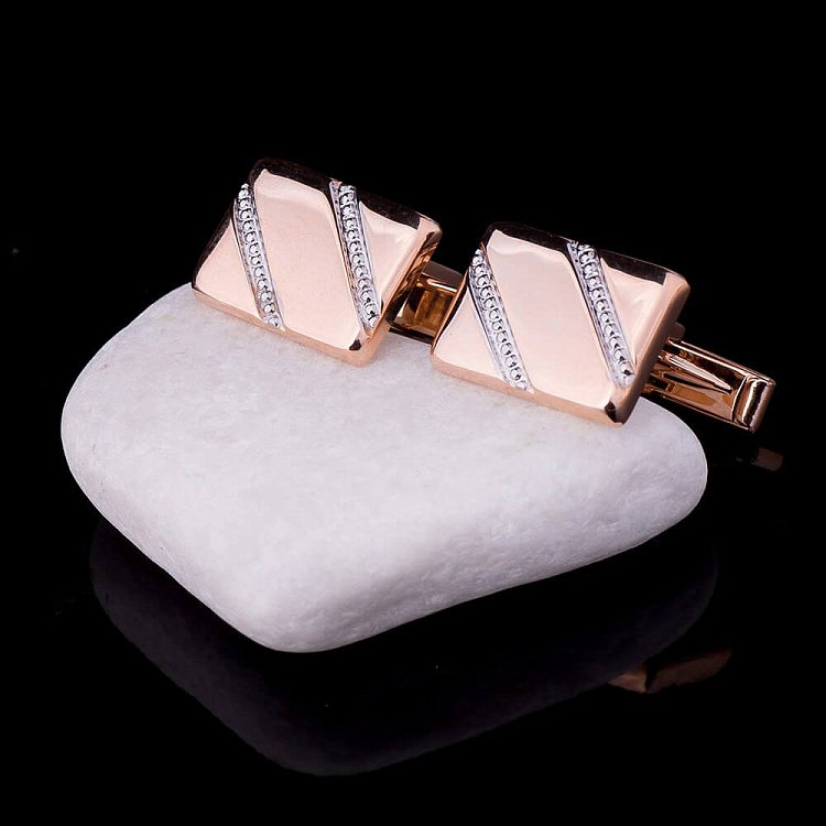 Золотые запонки зап00023 от ювелирного магазина Оникс - 2