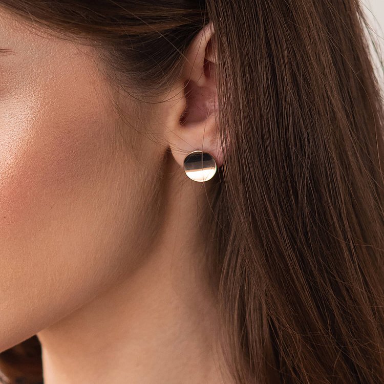 Золотые серьги - круги "Совершенство" с07967 от ювелирного магазина Оникс