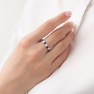 Золотое кольцо с бриллиантами и сапфирами кб0292ai от ювелирного магазина Оникс - 1