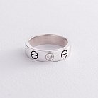 Серебряное кольцо "Love" с фианитами 112573 от ювелирного магазина Оникс