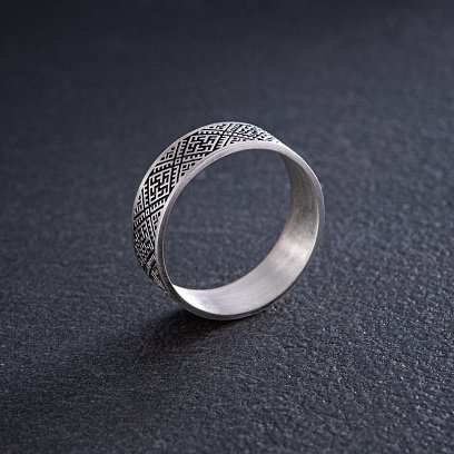 Срібна каблучка "Вишиванка - сварга" 1115 №4