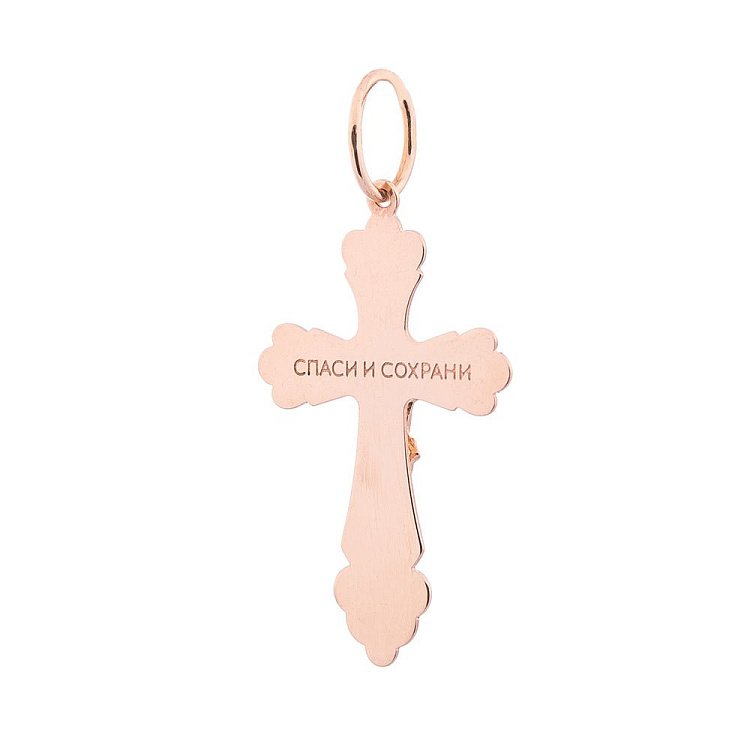 Золотой православный крестик п02291 от ювелирного магазина Оникс - 1