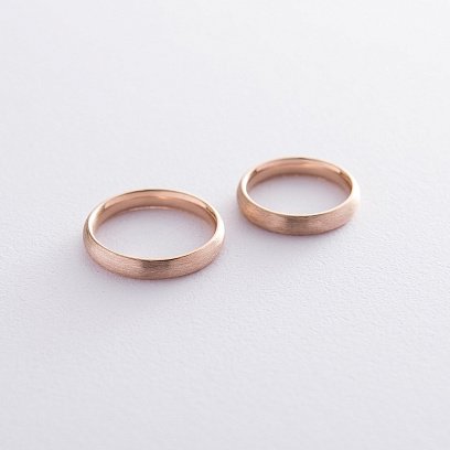 Золота обручка 4 мм (матове) обр00404