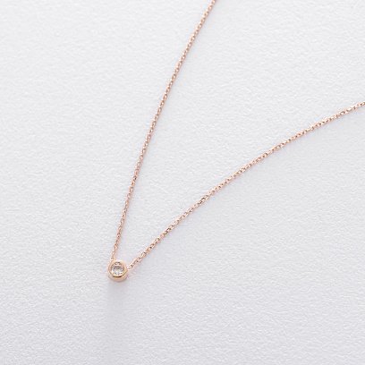 Золоте кольє з фіанітом кол00718