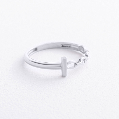 Кольцо "Lauren" в белом золоте к08497