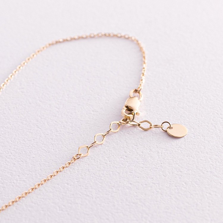 Колье "Клевер" в желтом золоте кол02086 от ювелирного магазина Оникс - 3