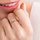 Помолвочное золотое кольцо с бриллиантом 25121121 от ювелирного магазина Оникс - 1