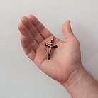 Чоловічий православний хрест з ебенового дерева та золота п03677 от ювелирного магазина Оникс - 1