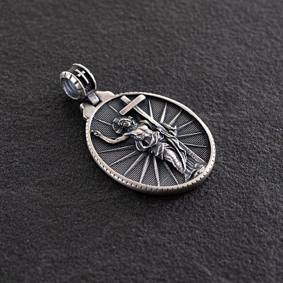 Срібний кулон "Воскресший Ісус Христос" 133182 №6