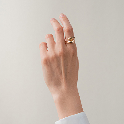 Каблучка "Rosemarie" у жовтому золоті к08271 №2