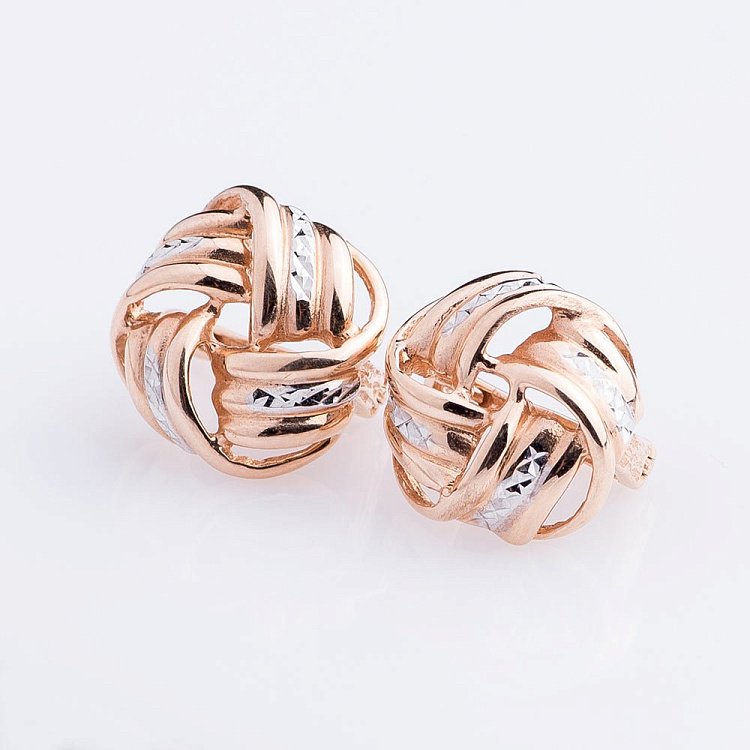 Золоті сережки без каменів с00085 від ювелірного магазину Онікс - 2