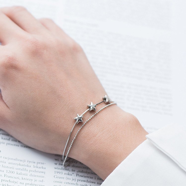 Серебряный браслет "Звездочка" 141274 от ювелирного магазина Оникс - 2