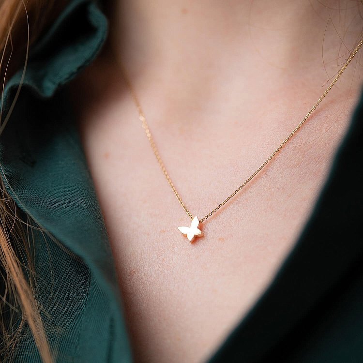 Кольє "Метелик" у жовтому золоті кол02149 від ювелірного магазину Онікс