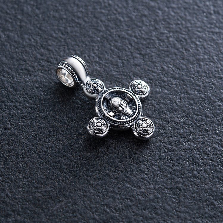 Серебряный крестик с чернением "Спас Нерукотворный. Ангел Хранитель" 13447 от ювелирного магазина Оникс