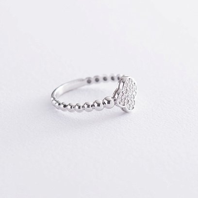 Золота каблучка "Конюшина" (фіаніти) к06543 №3