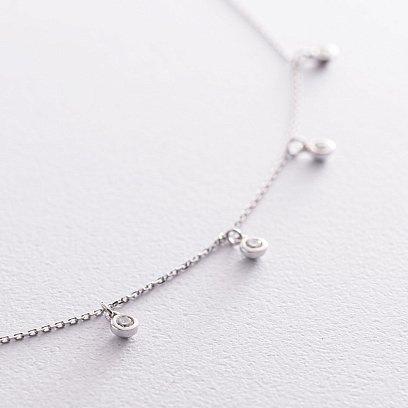 Золоте кольє з діамантами колб0060di №3