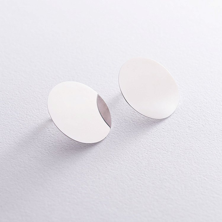 Сережки "Комети" в білому золоті с06677 від ювелірного магазину Онікс - 3