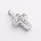 Золотой крестик с белыми и черными бриллиантами пб0397ca от ювелирного магазина Оникс - 1