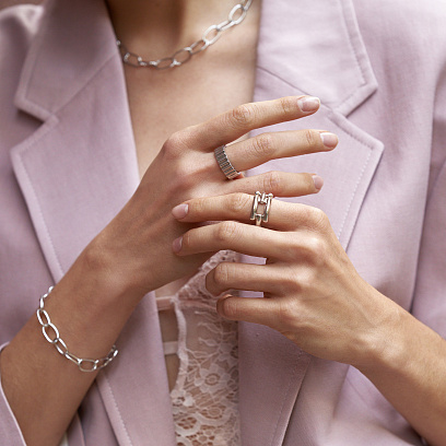 Серебряное кольцо "Katrin" 7253 №16