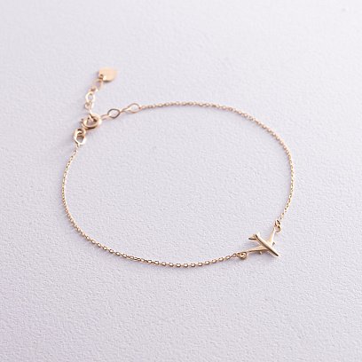 Браслет "Літачок" в жовтому золоті б04576