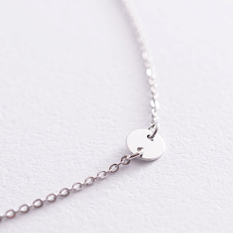 Колье "Монетки" в белом золоте 860252В от ювелирного магазина Оникс - 3