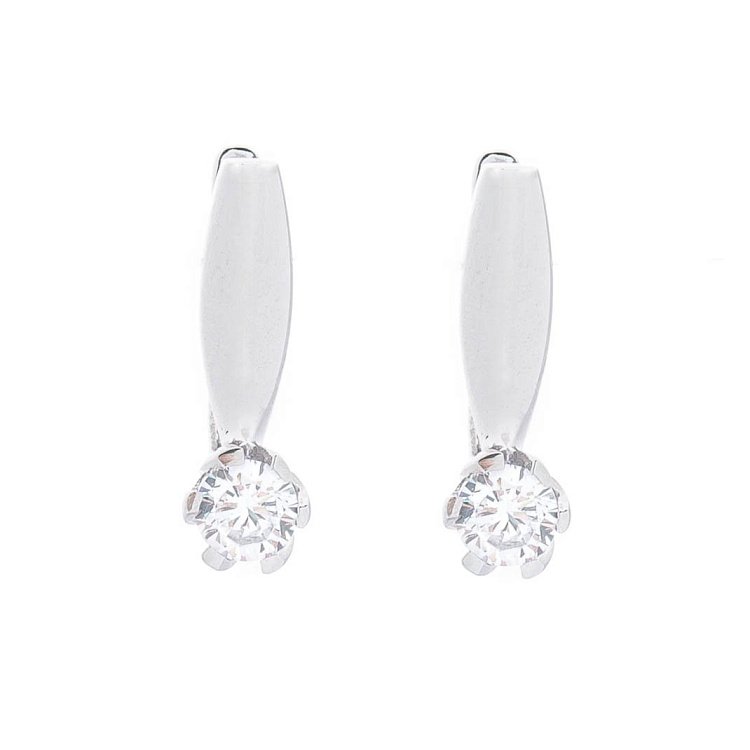 Золоті сережки з фіанітами с05090 від ювелірного магазину Онікс - 1