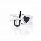Срібний перстень "Серце" (емаль) 112083 от ювелирного магазина Оникс - 2