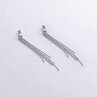 Срібні сережки - пусети з ланцюжками 902-01595 от ювелирного магазина Оникс - 1