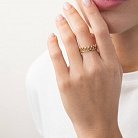 Золотое кольцо "Корона" (фианиты) к05887 от ювелирного магазина Оникс - 1
