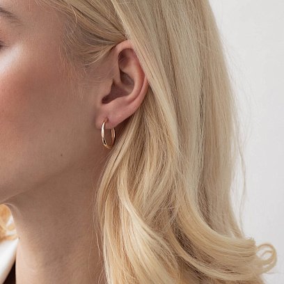 Золоті сережки - кільця с07566 №7