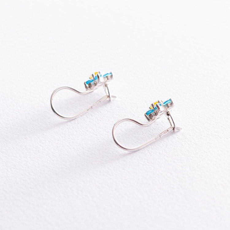 Срібні сережки "Квіточки"  121700 від ювелірного магазину Онікс - 1