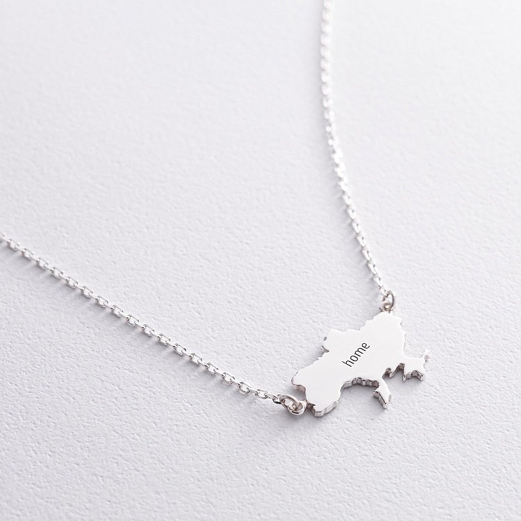 Серебряное колье "Мой дом - моя Украина" 181212home от ювелирного магазина Оникс