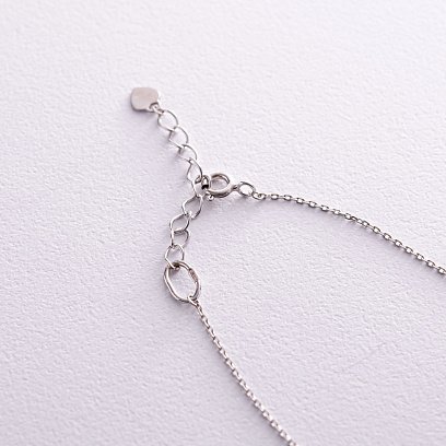 Серебряное колье "Сердечки" 908-01075 №4