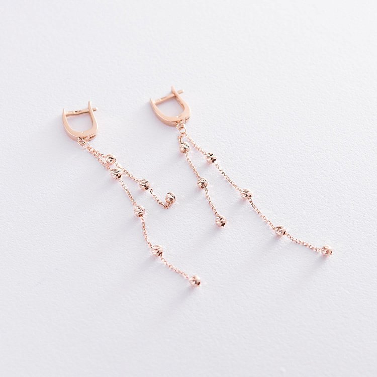 Золотые серьги "Шарики" с06751 от ювелирного магазина Оникс