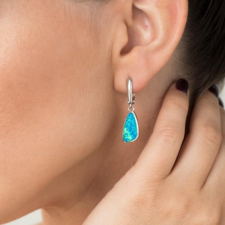 Срібні сережки з емаллю 122197 від ювелірного магазину Онікс - 2