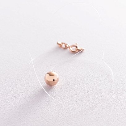 Золотое колье "Шарик" на леске кол01066 №2