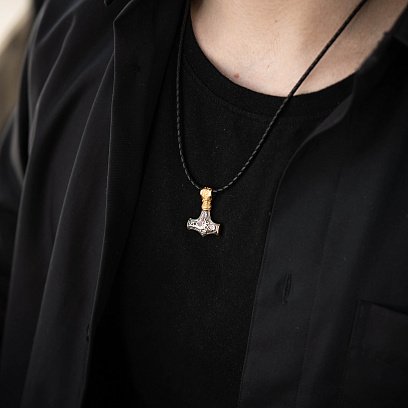 Серебряная подвеска "Молот Тора" 132888 №2