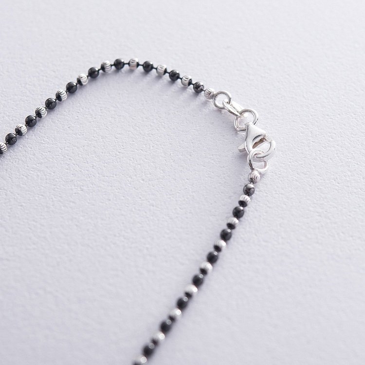 Серебряное колье Шарики 18956 от ювелирного магазина Оникс - 2