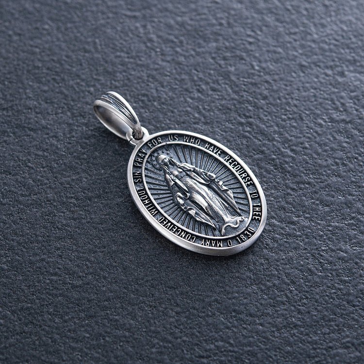 Срібний кулон "Діва Марія" 7115 від ювелірного магазину Онікс - 4