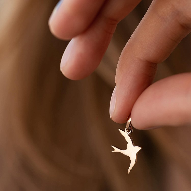 Золотий кулон "Ластівка" п03291 від ювелірного магазину Онікс - 3