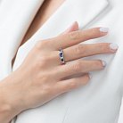 Золотое кольцо с бриллиантами и сапфирами R2972Sda от ювелирного магазина Оникс - 1