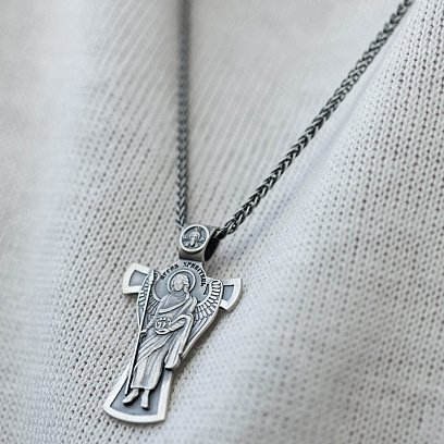 Православный крест "Ангел Хранитель. Спаси и Сохрани" (на укр. языке) 133242 №4