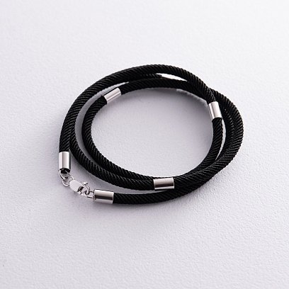 Шелковый шнурок с золотой застежкой 661б